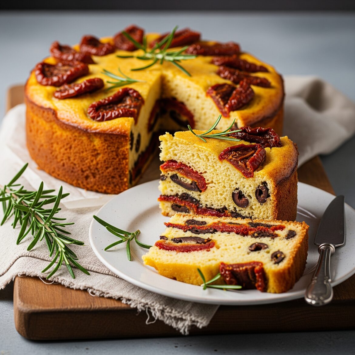 cake tomate séchée olive